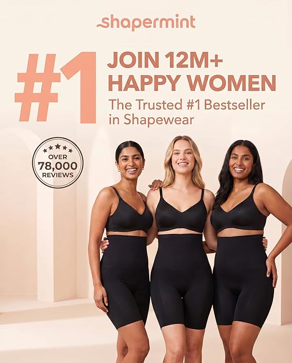 Snatchèd Luxe Shapewear by SHAPERMINT, seamless body-shaping undergarment for smooth silhouette and comfortable fit.